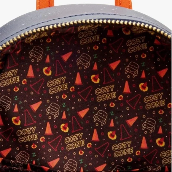Loungefly Disney Pixar Moments Cars Cozy Cone Mini Backpack & Wallet Set - Picture 6 of 13